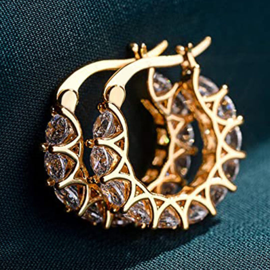 Minimalist Zirconia Hoop Earrings