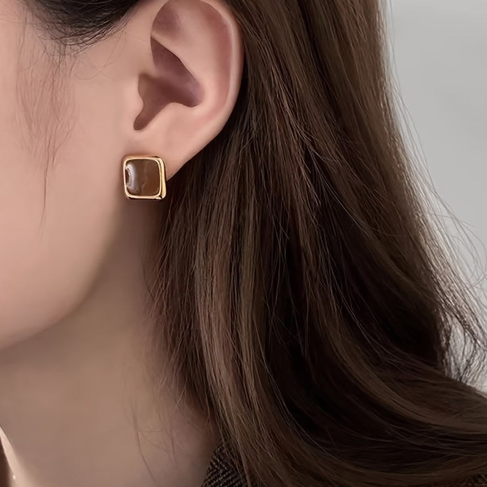Elegant Small Square Earrings