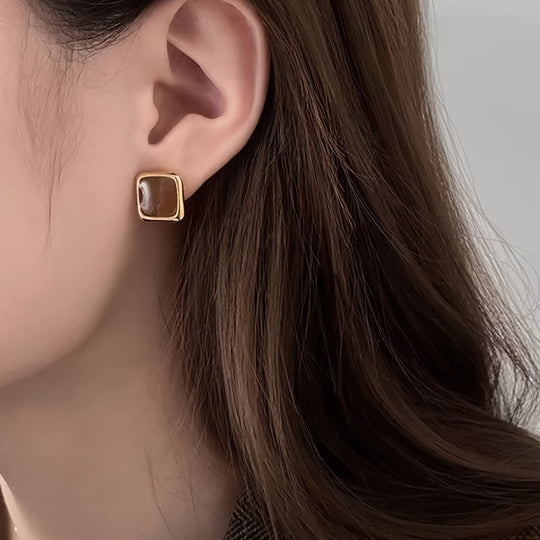 Elegant Small Square Earrings