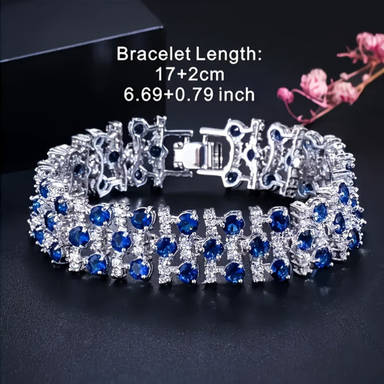 Sleek Bohemian Style Tennis Bracelet