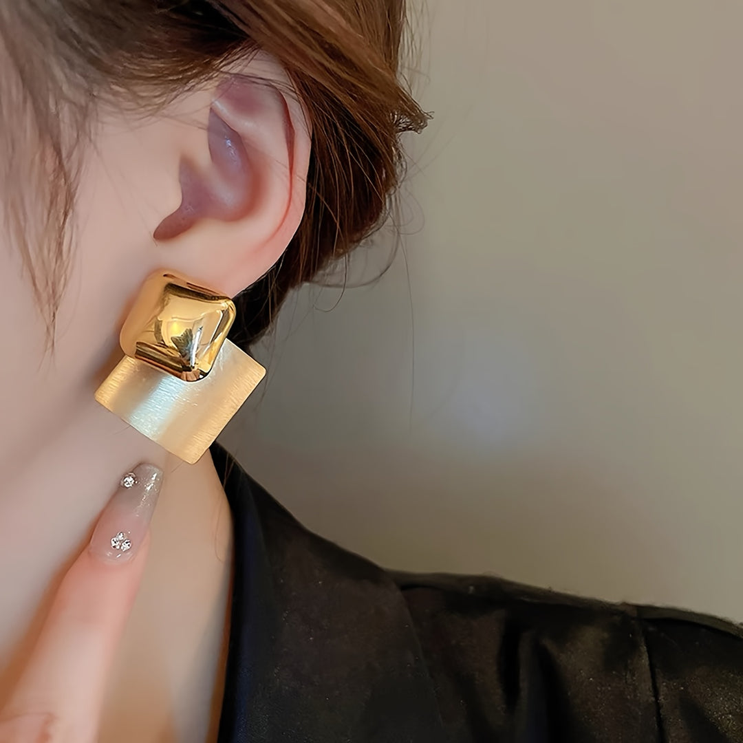 Modern Geometric Square Earrings