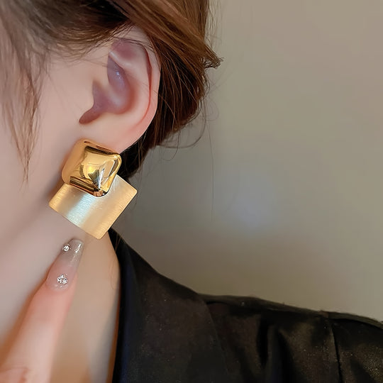 Modern Geometric Square Earrings