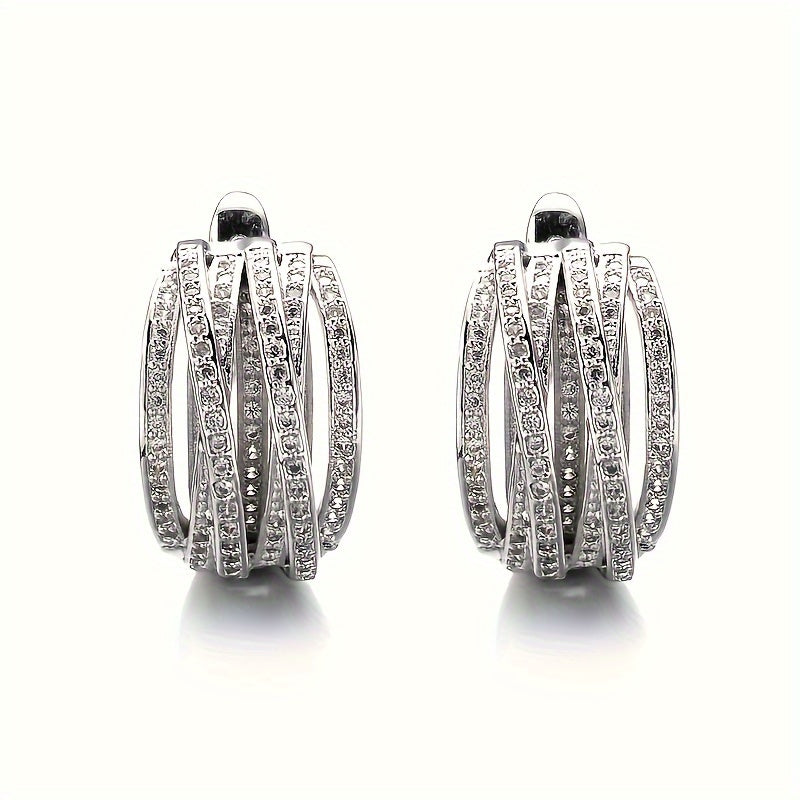 Women’s Hoop Earrings with Cross Design