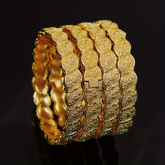 4Pcs Boho Hollow Out Bracelet Set