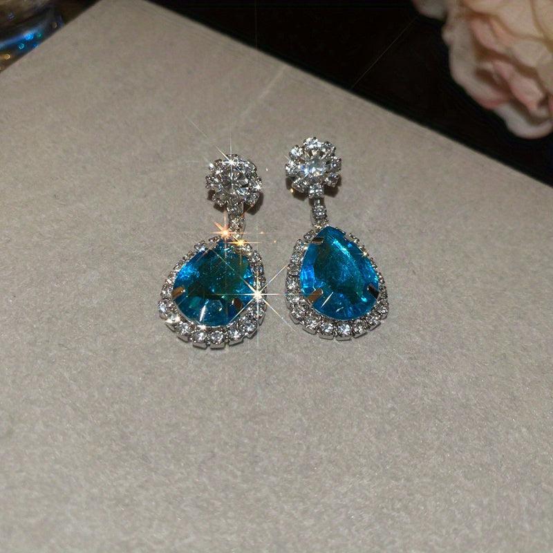 Classic Rhinestone Teardrop Earrings
