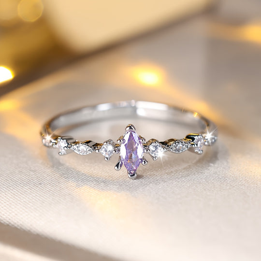 Elegant Blue Zirconia Ring