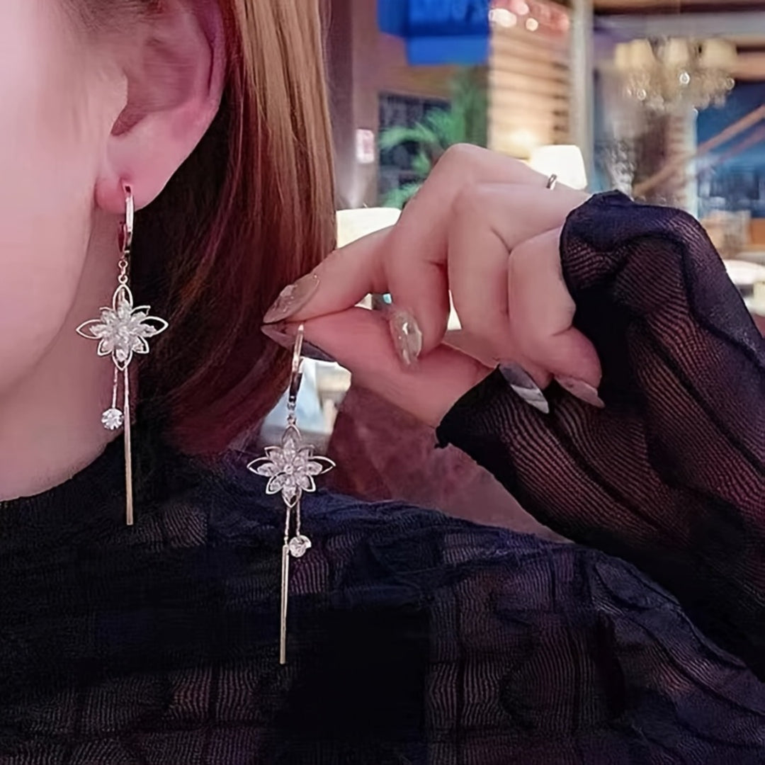 Elegant Floral Dangle Earrings