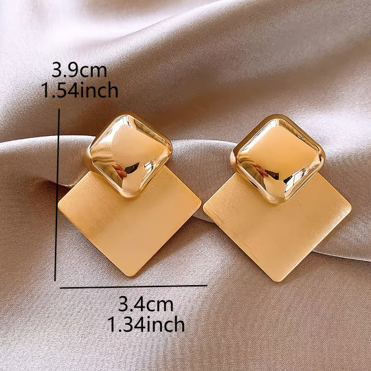 Modern Geometric Square Earrings