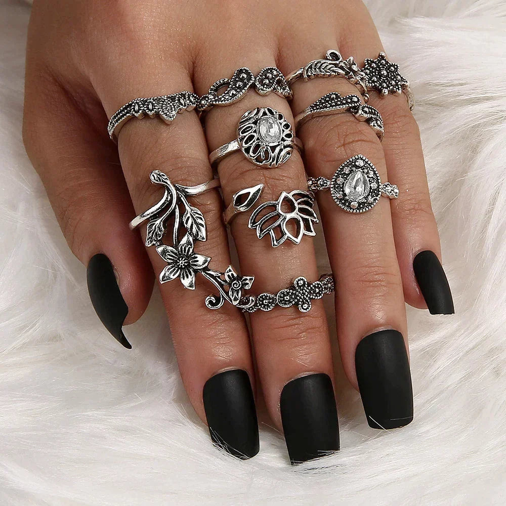 Enchanted Forest Rings Pack in Classic Silver