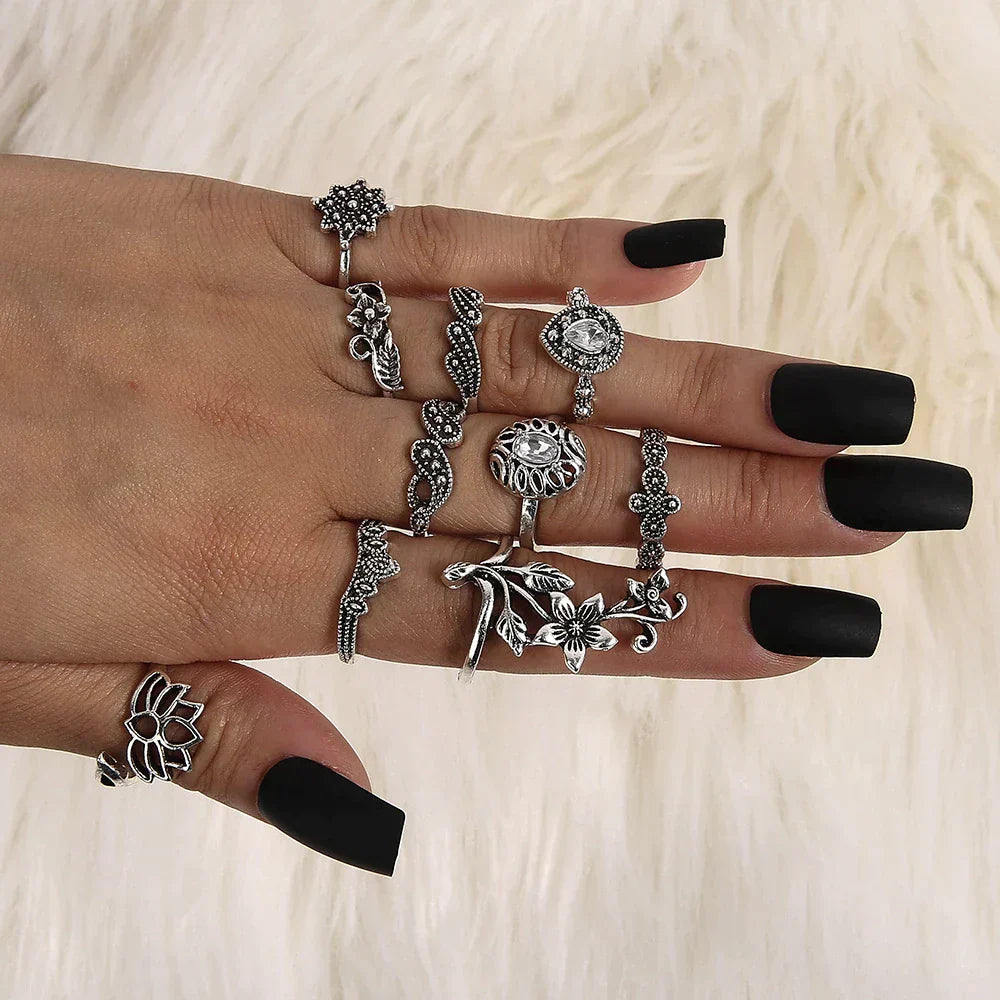 Enchanted Forest Rings Pack in Classic Silver