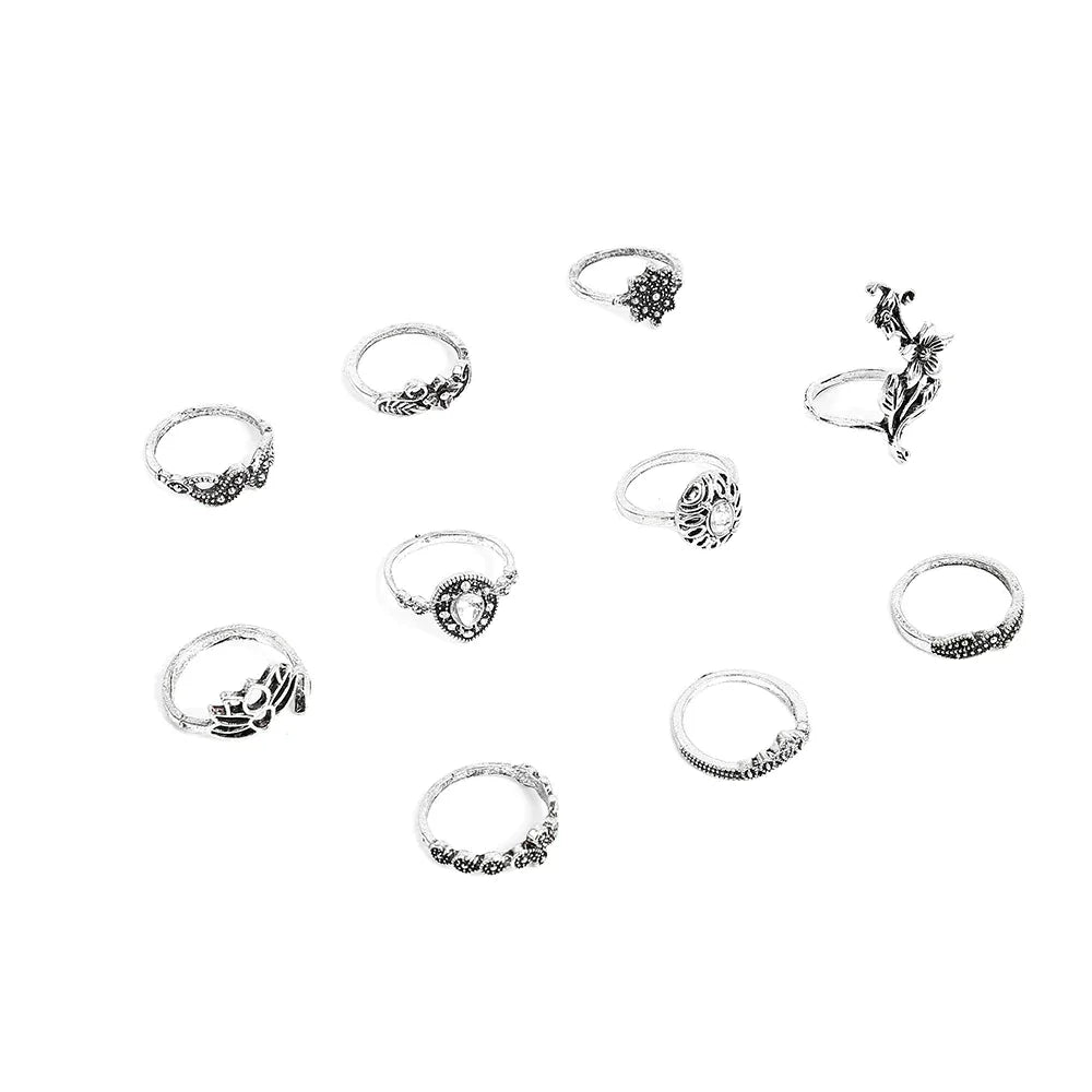 Enchanted Forest Rings Pack in Classic Silver