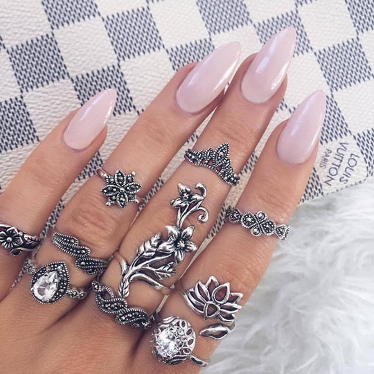 Enchanted Forest Rings Pack in Classic Silver
