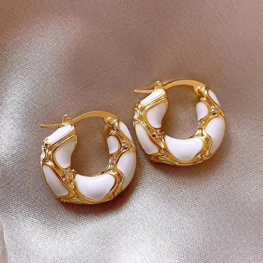 Light Modern Rhinestone Hoops
