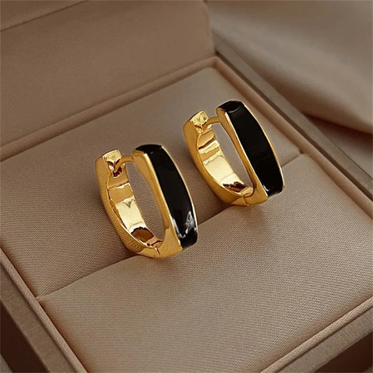 Light Modern Rhinestone Hoops