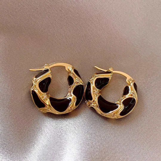 Light Modern Rhinestone Hoops