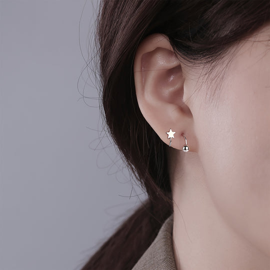 Chic Heart Screw Back Spiral Earrings