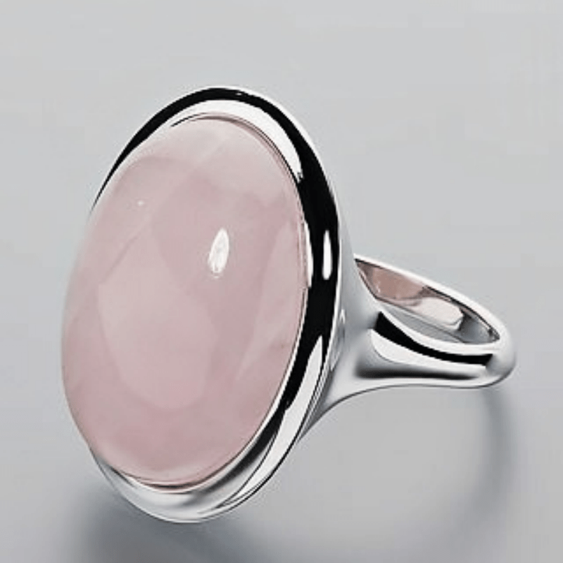 Elegant Silver-Plated Pink Promise Ring