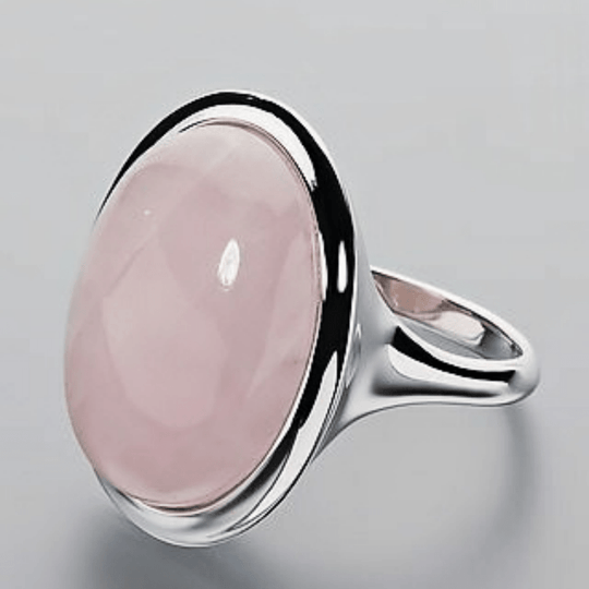 Elegant Silver-Plated Pink Promise Ring