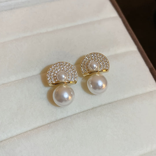 Elegant Faux Pearl Earrings