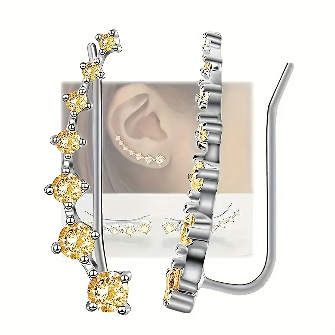 Stylish Seven Stone Design Earrings