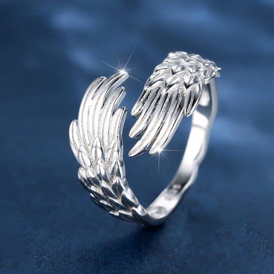 Unique Angel Wing Open Ring