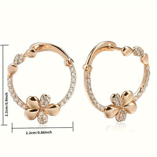 Chic Floral Hoop Earrings