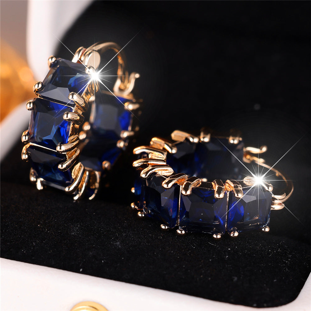 Stylish Zirconia Hoop Earrings