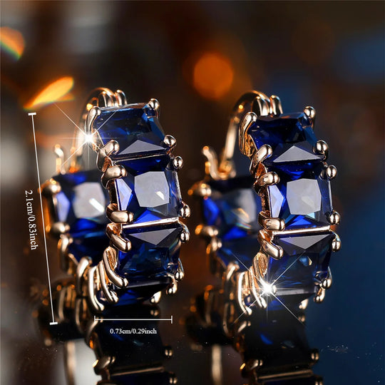 Stylish Zirconia Hoop Earrings