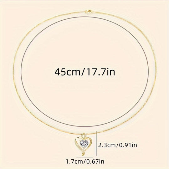 Elegant Minimalist Heart Pendant Necklace