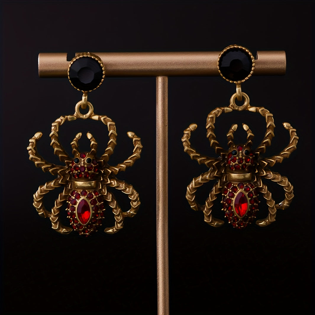 Elegant Spider Drop Earrings