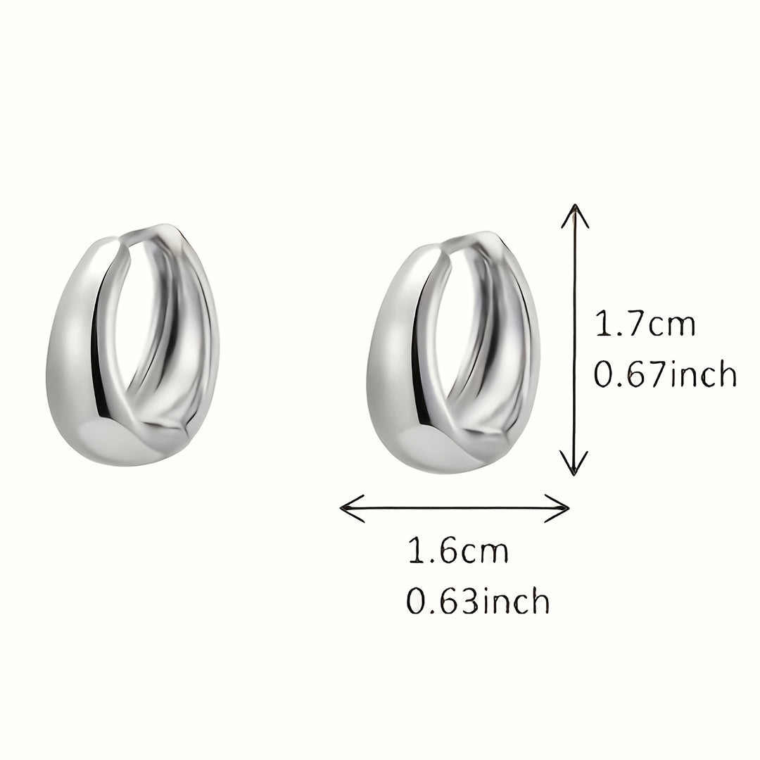 Simple French Hoop Earrings