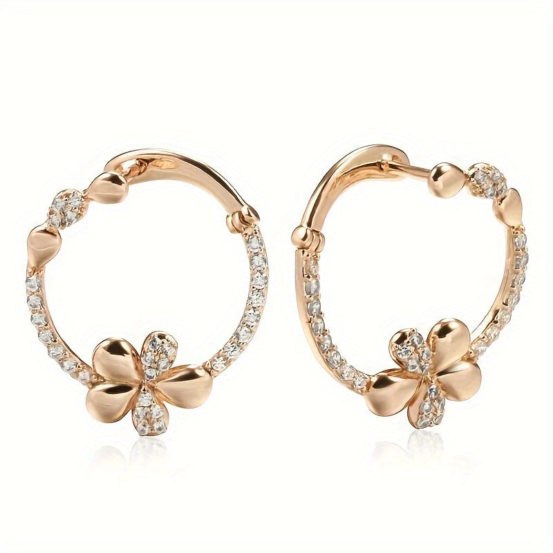 Chic Floral Hoop Earrings