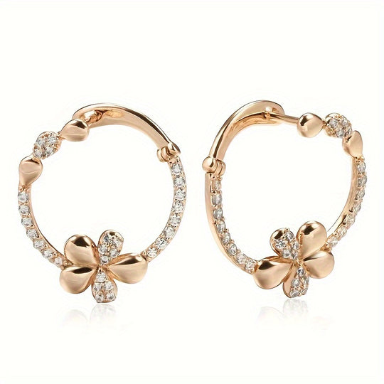 Chic Floral Hoop Earrings