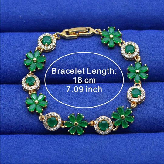 Elegant Flower Link Chain Bracelet
