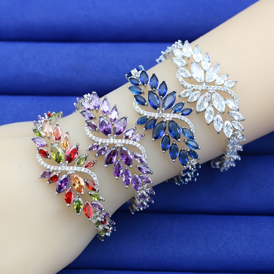Stylish Elegant Multicolor Zirconia Bracelet