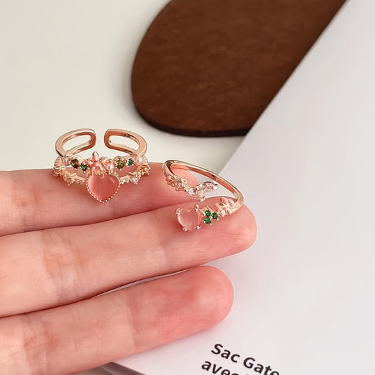 Stylish Heart Open Ring