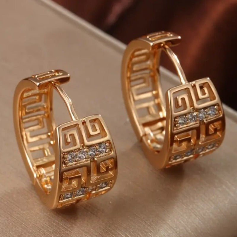 Elegant Retro Hoop Earrings