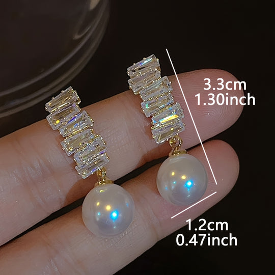 Elegant Faux Pearl Drop Earrings