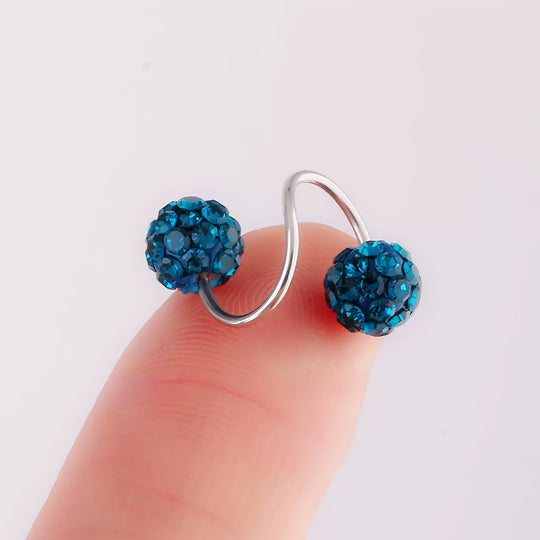 Sparkling Double Sphere Stud Earrings