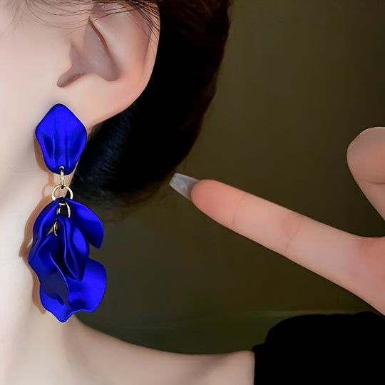 Trendy Elegant Petal Tassel Earrings