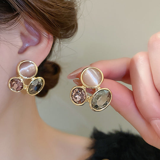 Stylish Oval Hollow Earrings