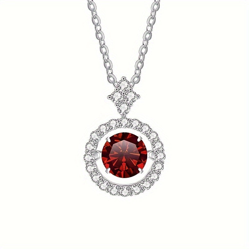 Moissanite Pendant Silver Necklace