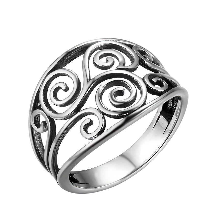 Hollow Wide Band Ring