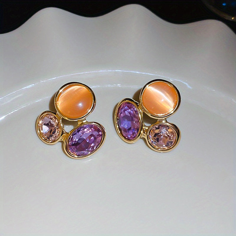 Stylish Oval Hollow Earrings