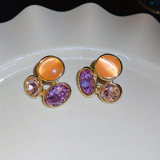 Stylish Oval Hollow Earrings