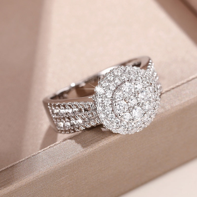 Luxurious Micro Pave Zirconia Ring