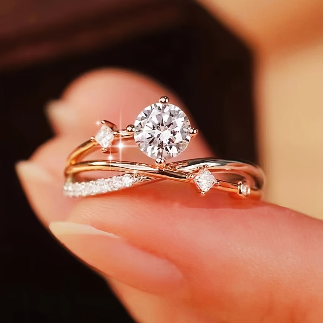 Stylish Adjustable Zirconia Ring