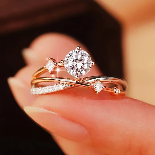 Stylish Adjustable Zirconia Ring