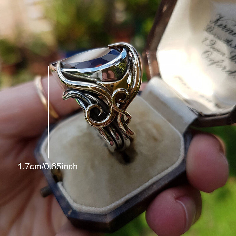 Irregular Oval Shape Crystal Ring