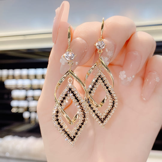 Stylish Double Layer Drop Earrings